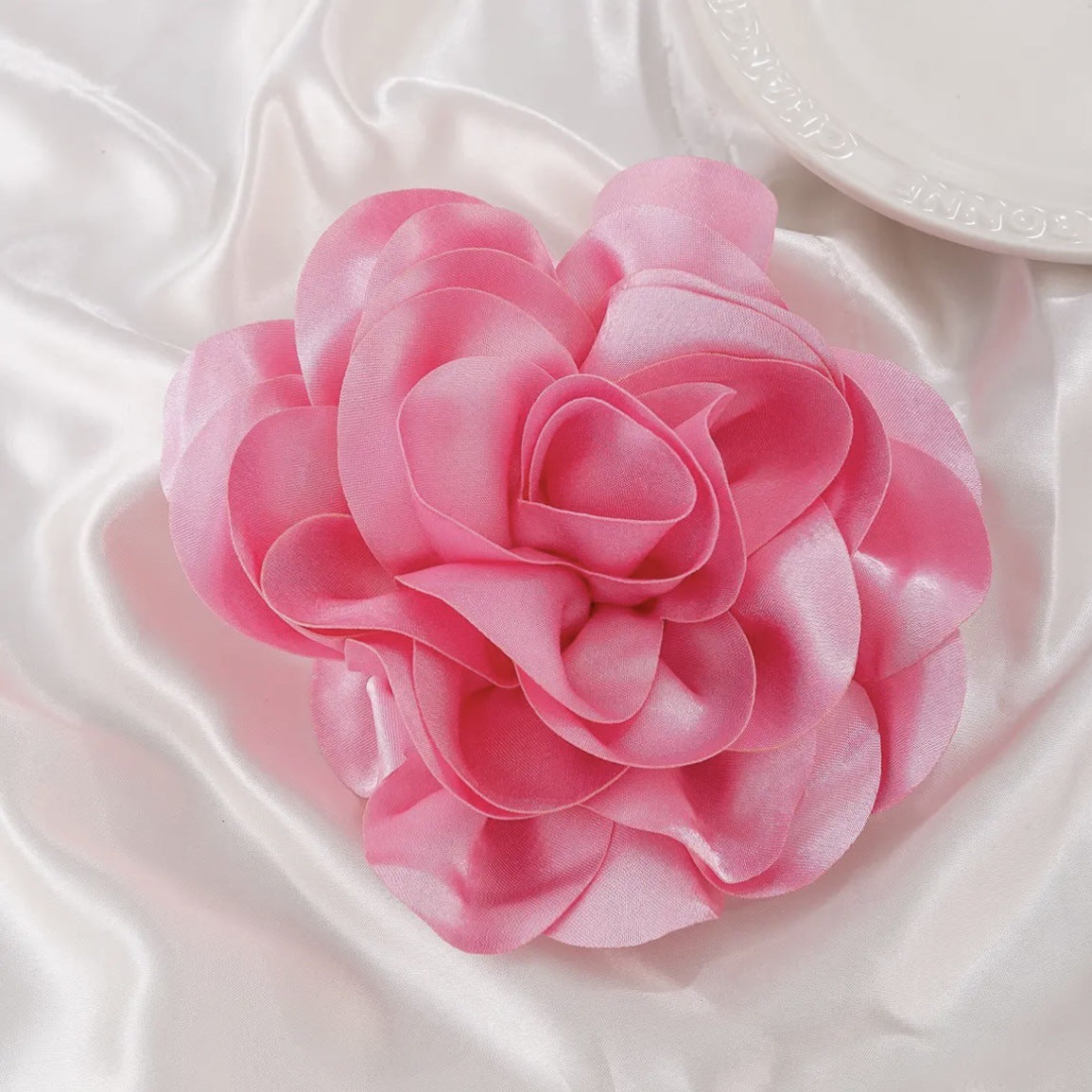Sweet Floral Fabric Brooch Handmade Rose Pin for Women