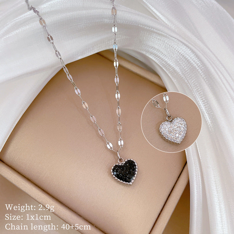 Collana con pendente geometrico minimalista in titanio e acciaio placcato unisex