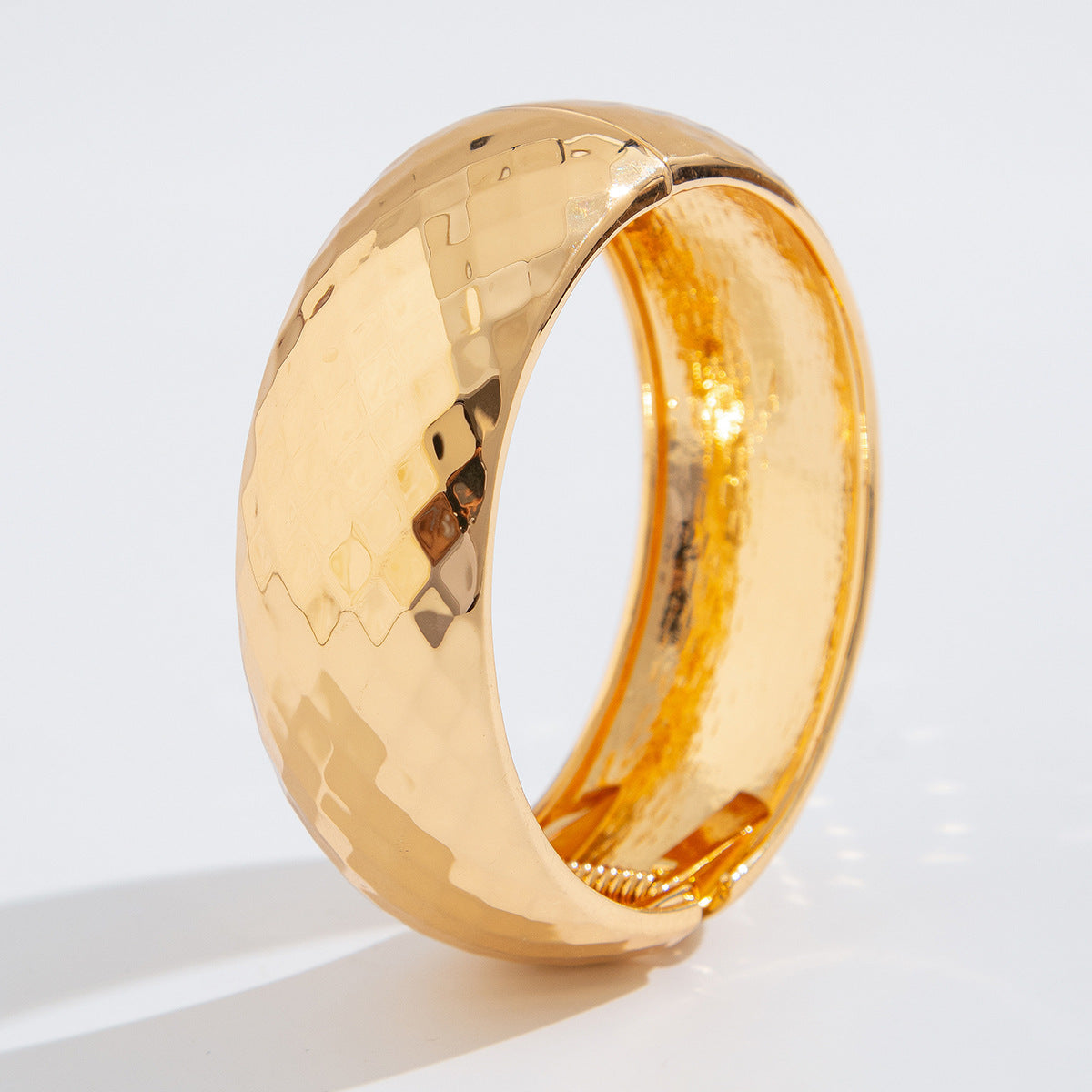 Asymmetric Geometric Plated Zinc Alloy Cuff Bracelet Set