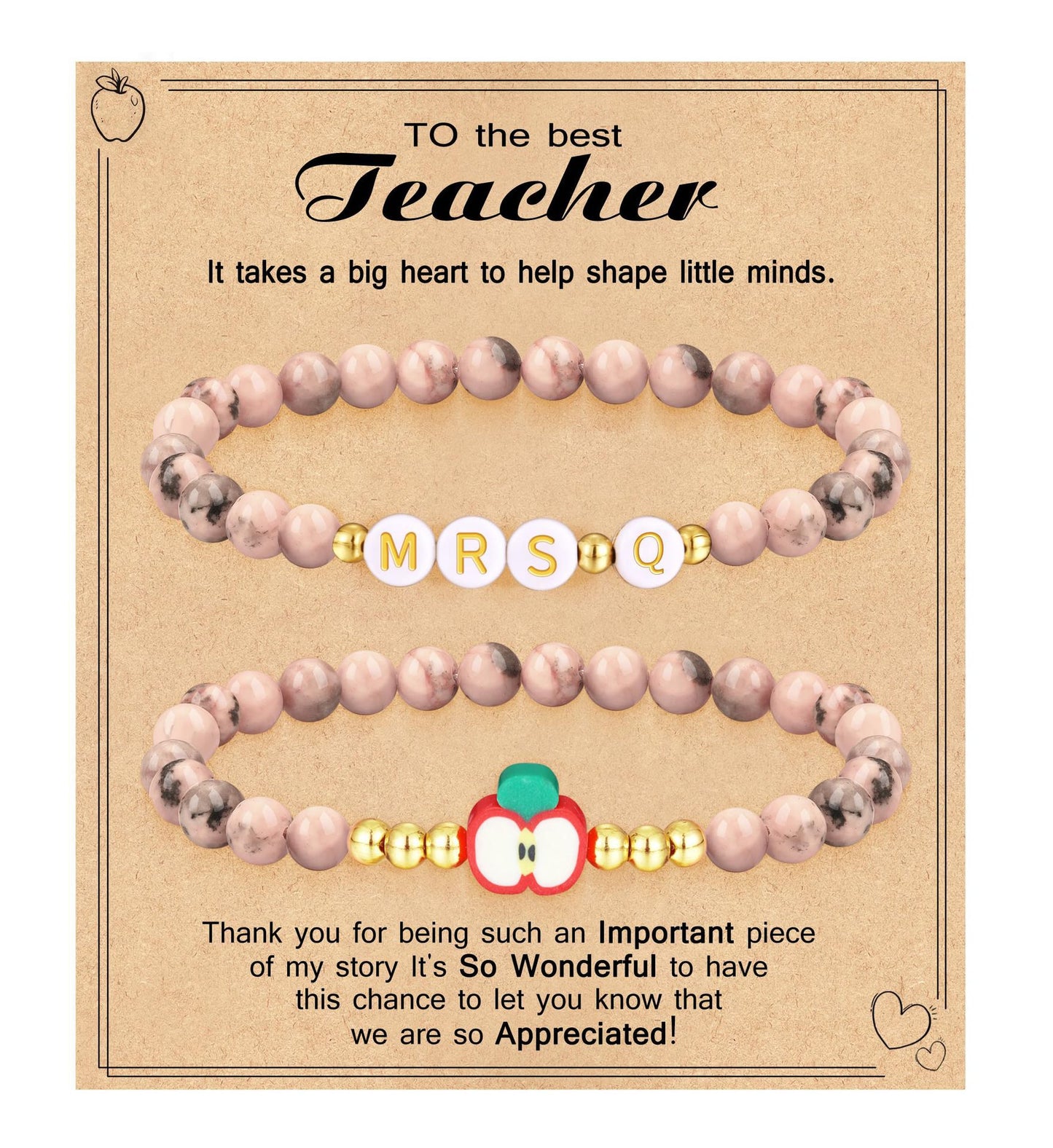 Minimalist Zebra Print Letter Geometric Hand-woven Bracelet Set for Women
