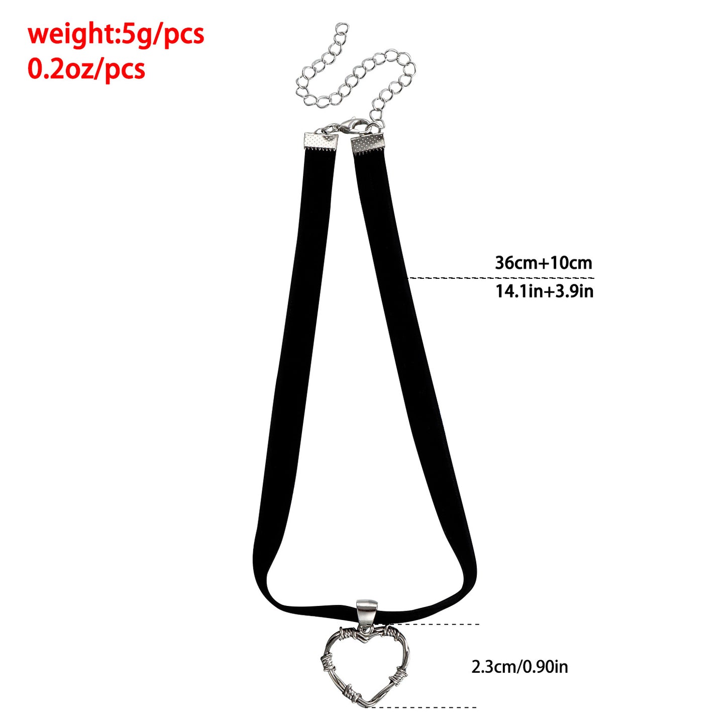 Edgy Black Satin Ribbon Choker Necklace with Hollow Heart Pendant for Women Alloy Plated Locket Chain