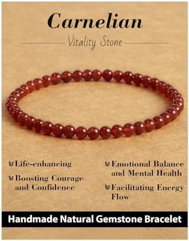 Natural Obsidian and Amazonite Stone Beaded Bracelet 6mm Elastic Stretch Bangle Unisex Handmade Jewelry