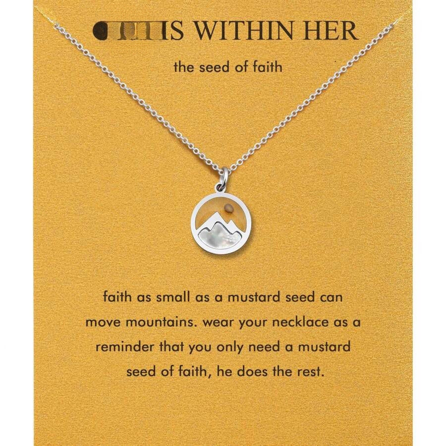 Personalized Geometric Round Stainless Steel Plated Curb Chain Necklace Unisex