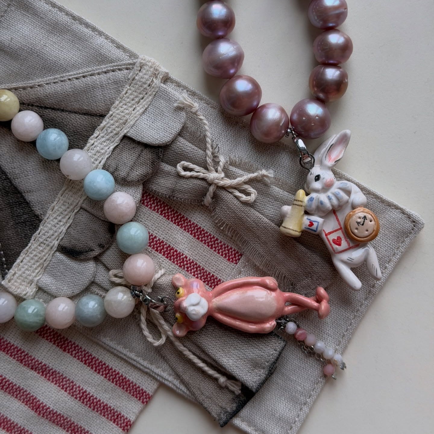 Ciondolo A Goccia Bar Con Perle E Stella Animale In Ottone Placcato Oro 14K Vintage