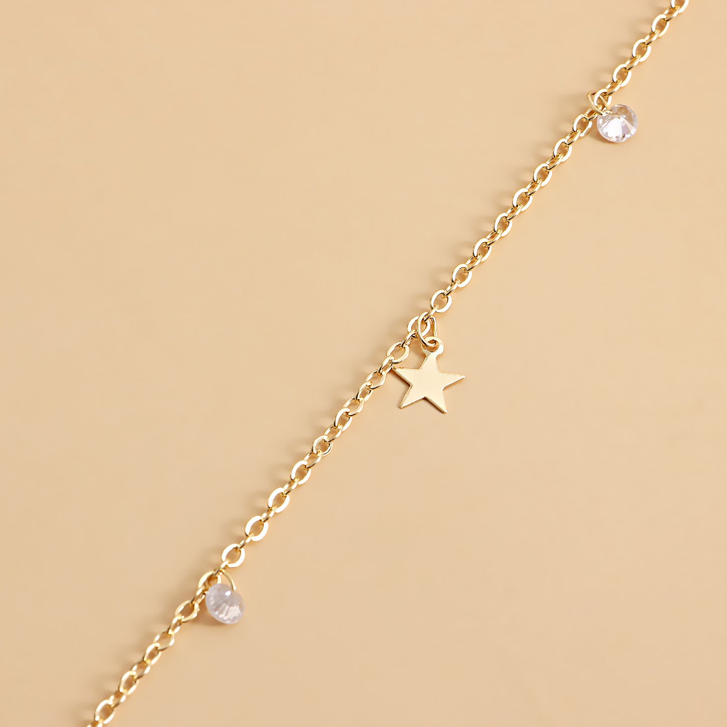 Minimalist Punk Geometric Star Cubic Zirconia Alloy Waist Chain for Women