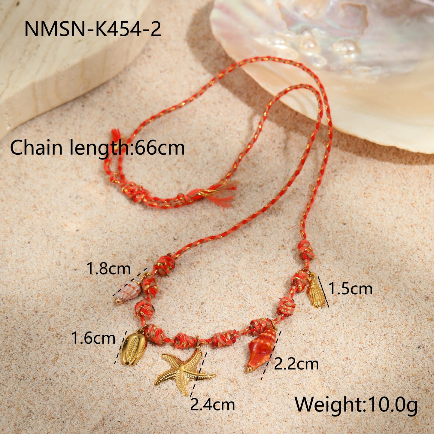 Elegante collana geometrica in acciaio inossidabile ispirata all'oceano con finitura placcata per donna