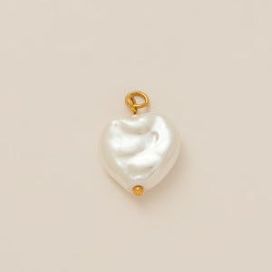 Vintage Floral Stainless Steel PVD Gold Plated Pendant Charm Bar for Women