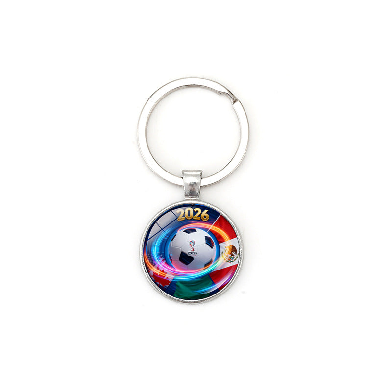Alloy Keychain with Time Gem Pendant