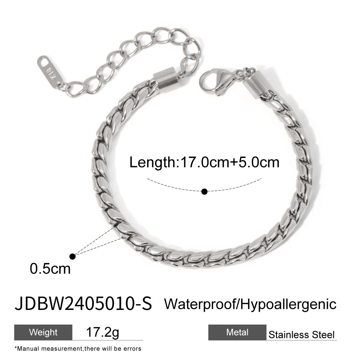 Minimalist Titanium Steel S-Link Necklace for Women Stainless Steel Electroplated Irregular Cold-Tone Jewelry