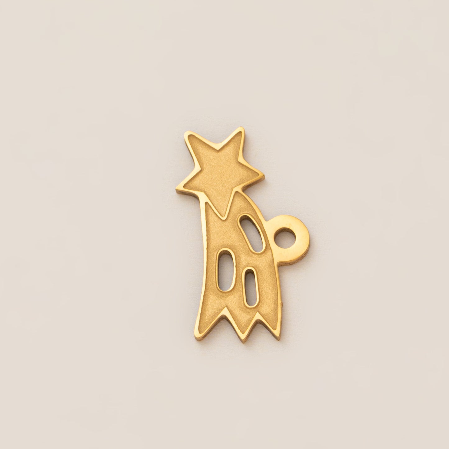 Vintage 18K Gold Plated Titanium Steel Cross Geometric Charm Bar