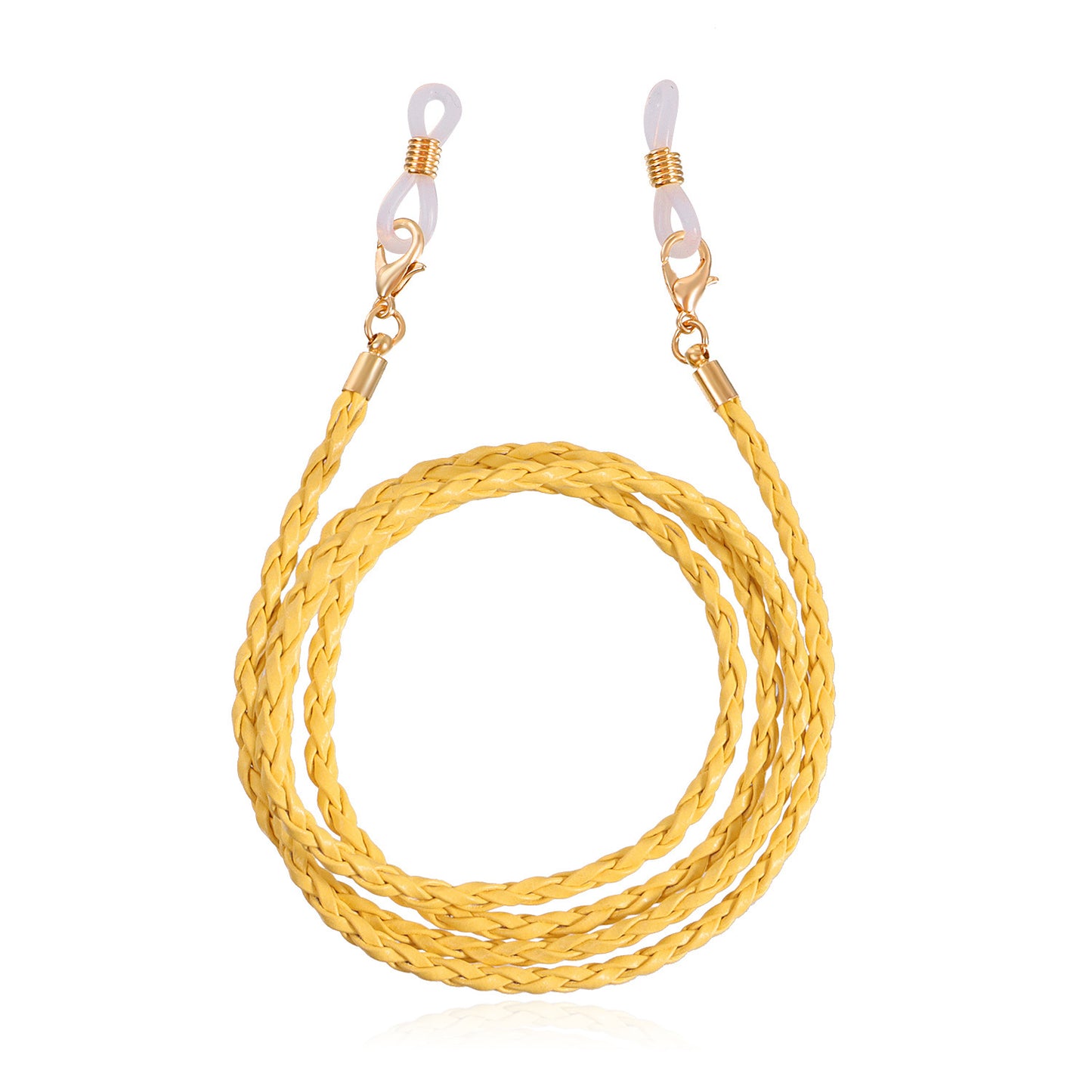 Elegant Fashion Braided Leather Eyeglass Chain for Women