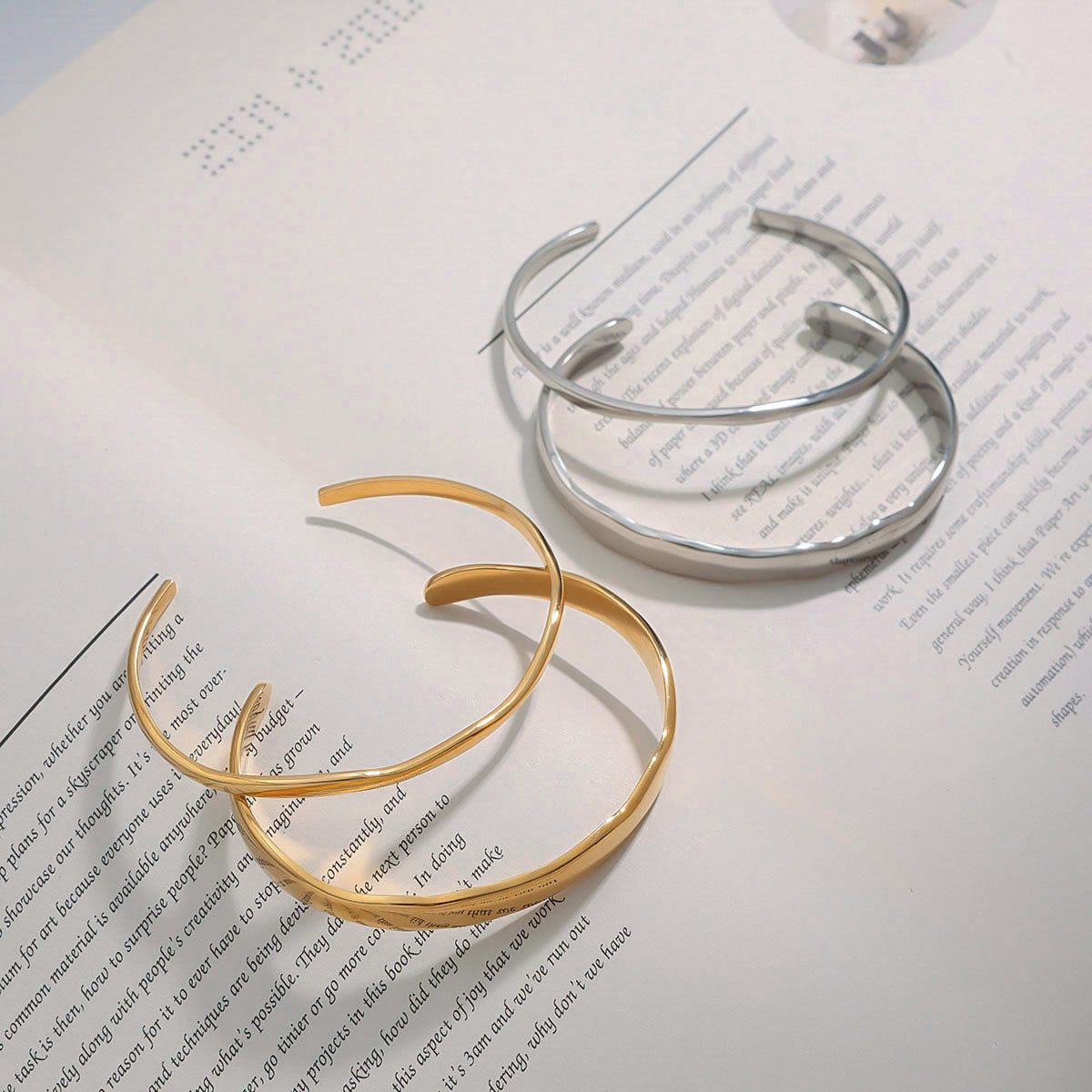 Geometric Plated Stainless Steel Bracelet