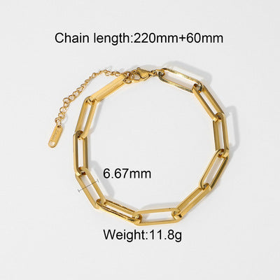 Geometric Stainless Steel Plated Bracelet for Women with Rhinestone Accents Luxury Hypoallergenic Jewelry