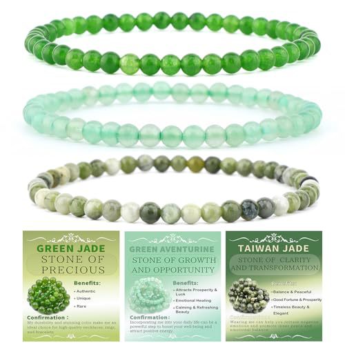 Ethnic Natural Stone Beaded Bracelet Set Round Tiger Eye Gemstone Handmade Unisex Jewelry