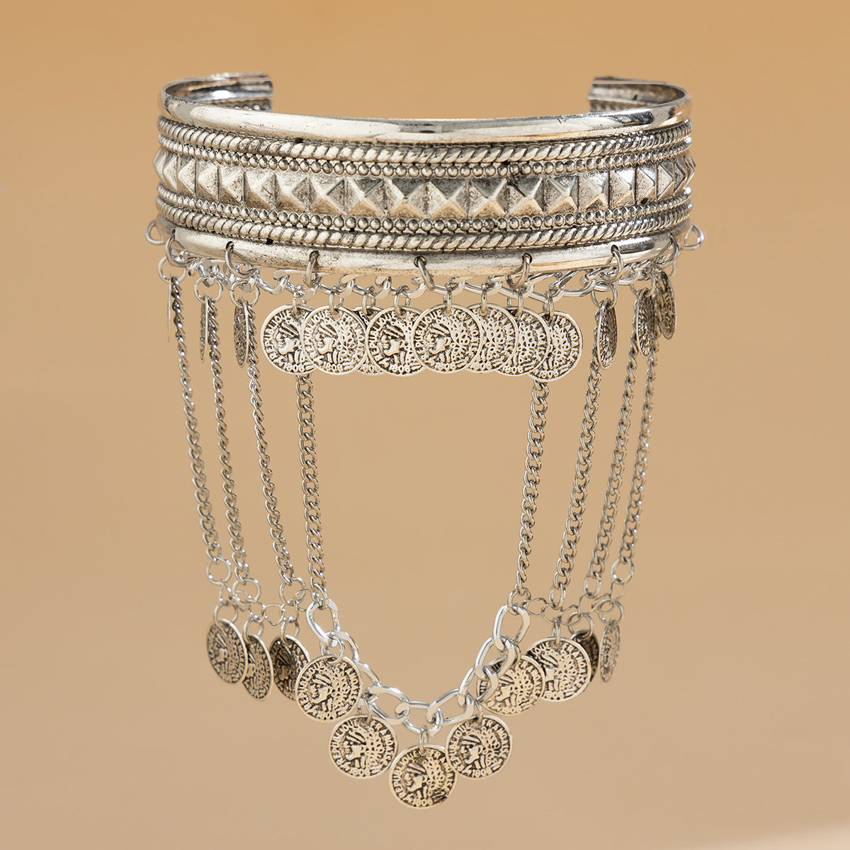 Vintage Plated Alloy Tassel Arm Chain Bracelet