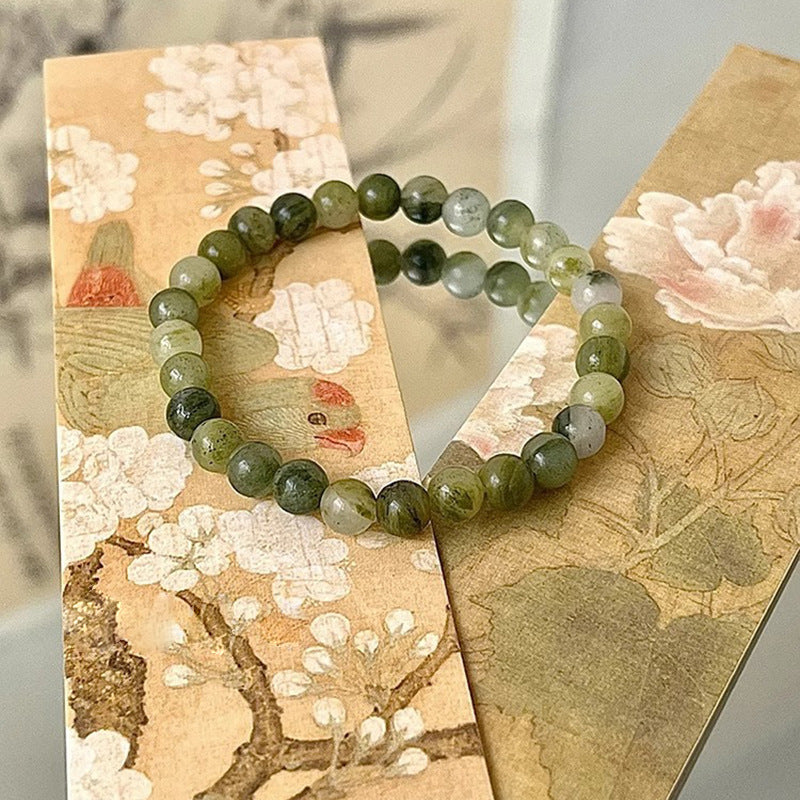 Bracciale geometrico fatto a mano da donna con accenti di pietre sintetiche, bracciale alla moda e versatile di ispirazione cinese