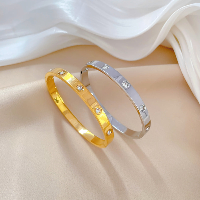 Vintage Minimalist Luxury Titanium Steel Bracelet