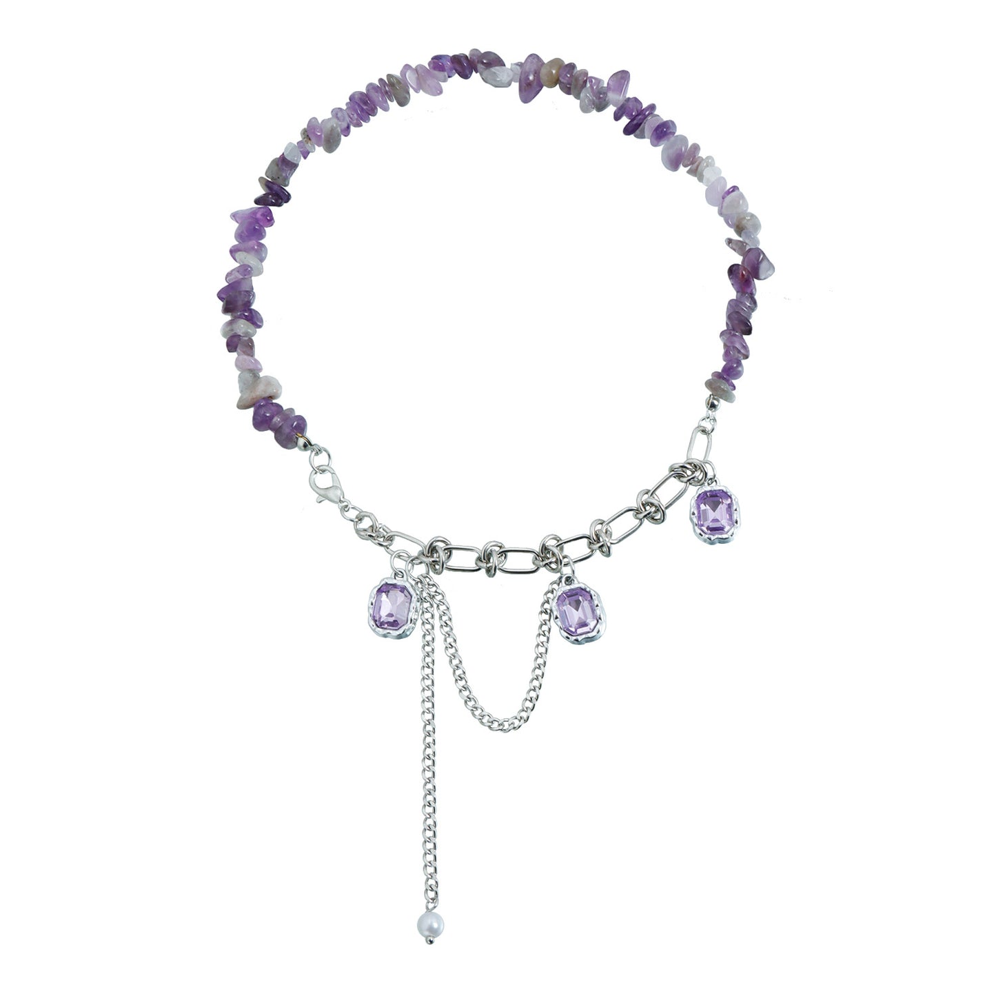 Sweet Streetwear Geometric Teardrop Alloy Plated Y-Necklace with Beads and Tassels