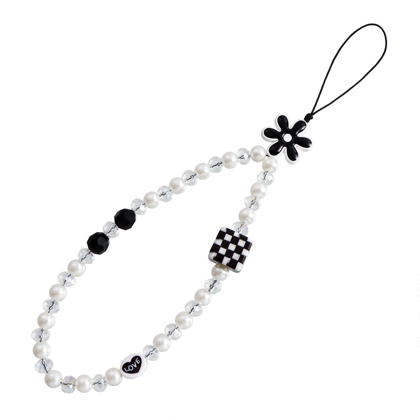 Sweet Fruit Pattern Acrylic Plated DIY Charm Bar Phone Strap