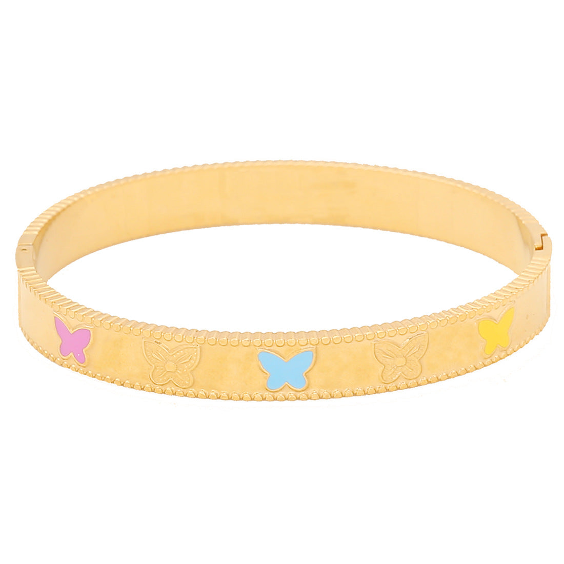Bracciale Minimalista a Farfalla da Donna in Acciaio Inossidabile con Finitura Placcata