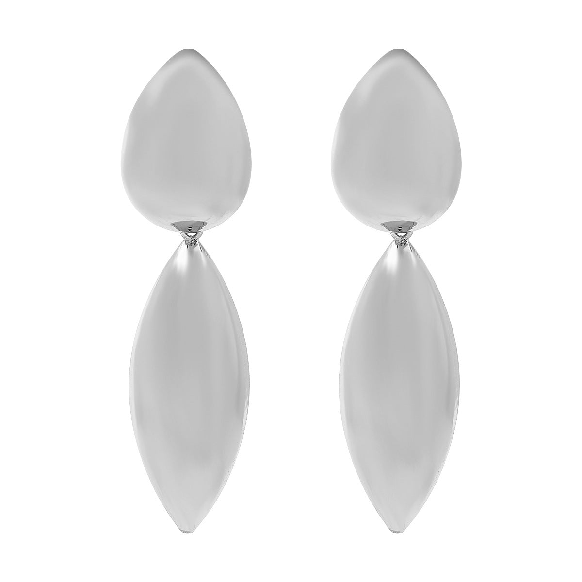 Pendientes Geométricos con Forma de Gota en Hierro Galvanizado para Mujer, Joyería de Moda Minimalista y Versátil