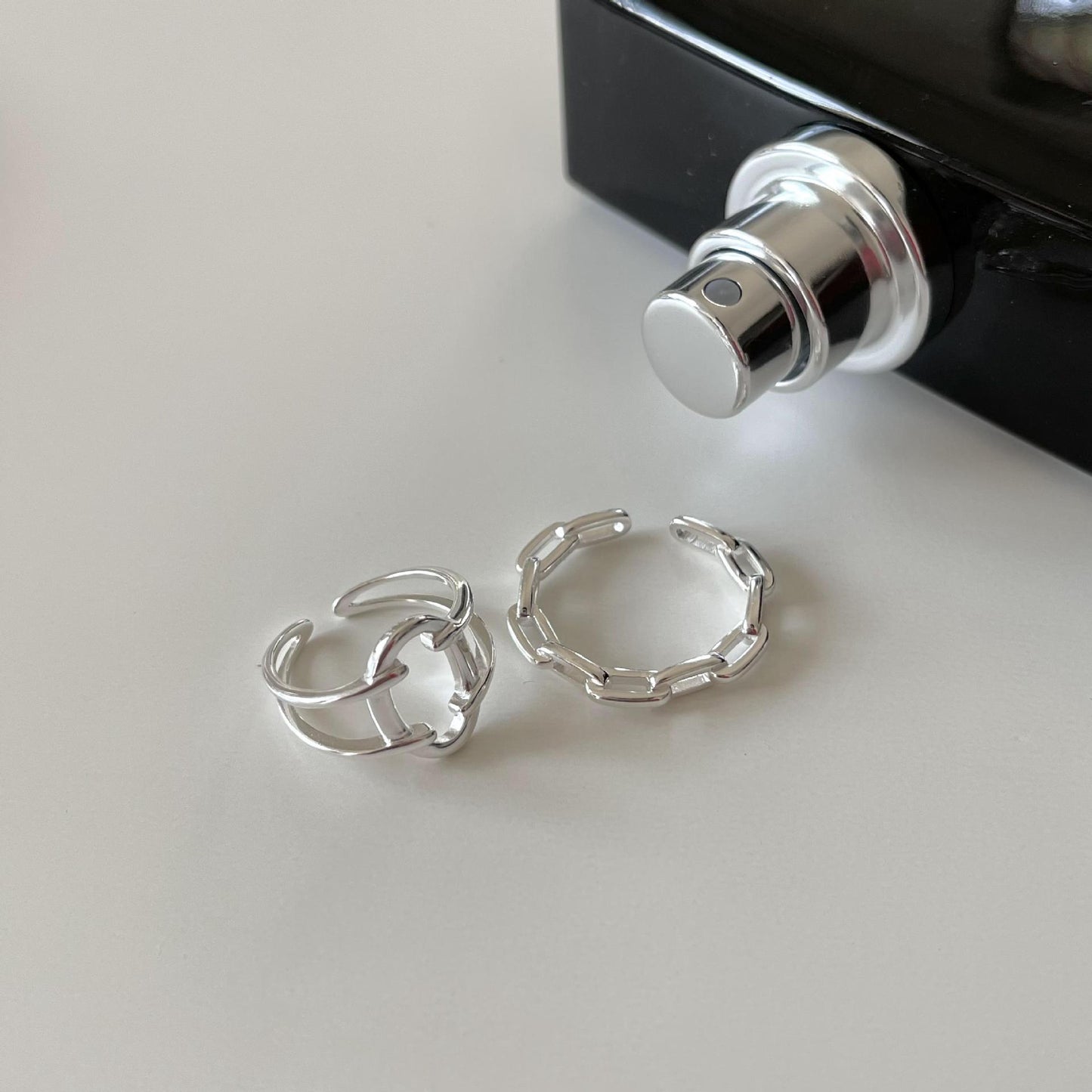 Minimalist Sweet 925 Sterling Silver Geometric Ring for Women