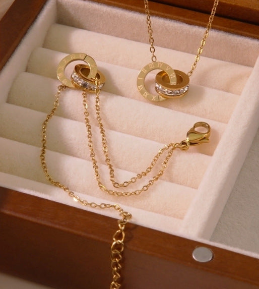 Set di orecchini e collana con ciondolo a goccia in acrilico a forma di cuore placcato in acciaio inossidabile, minimalista ed elegante, con catena a cavo