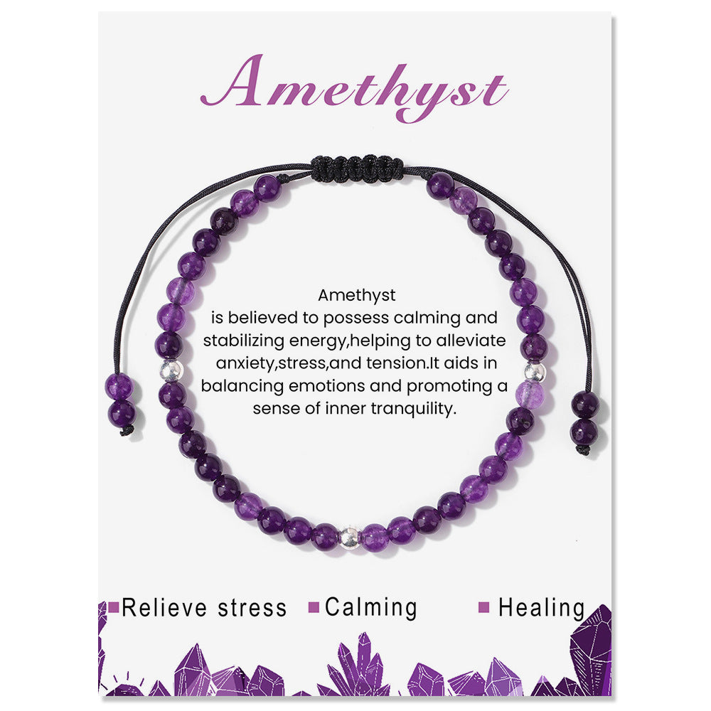 Elegant Sweet Hand-woven Geometric Stone Beaded Bracelet for Women