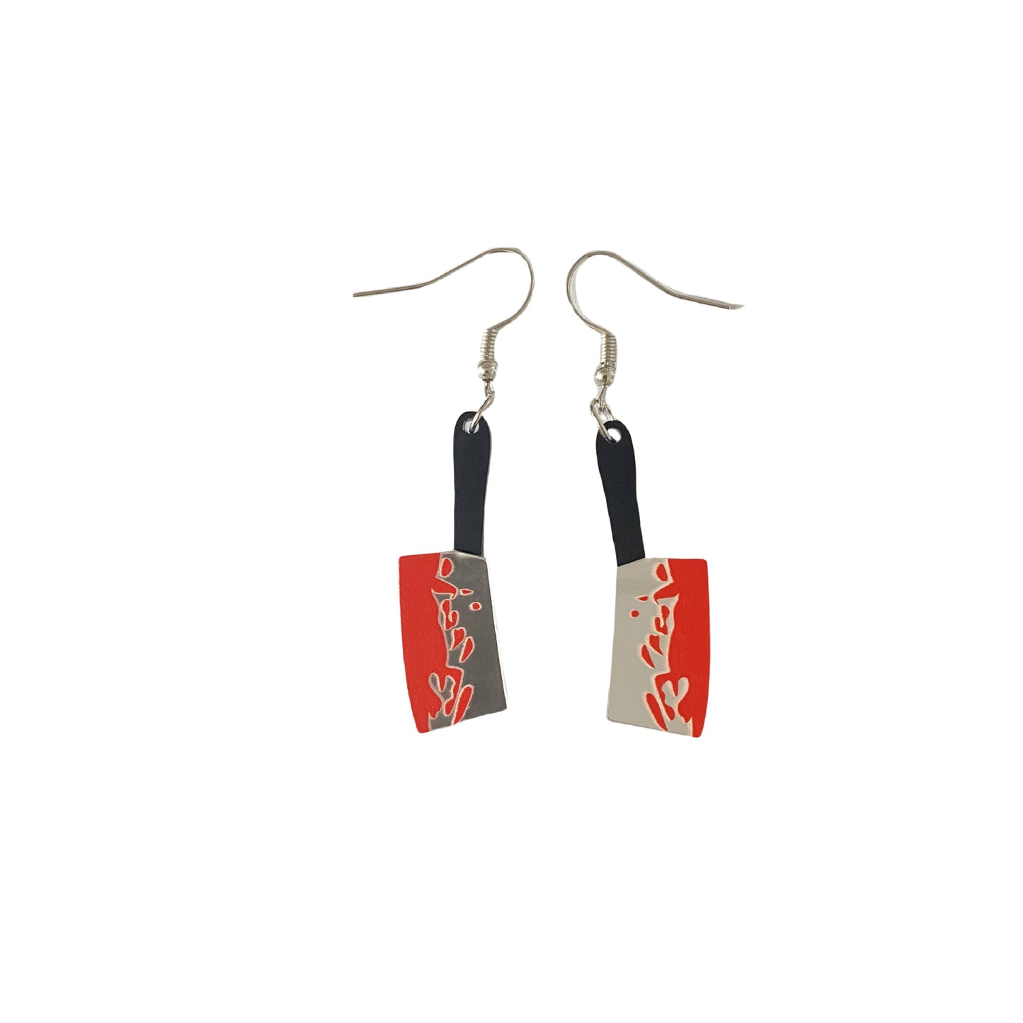 Pendientes oscuros góticos de acrílico con forma de daga geométrica para mujer, con acabado artesanal
