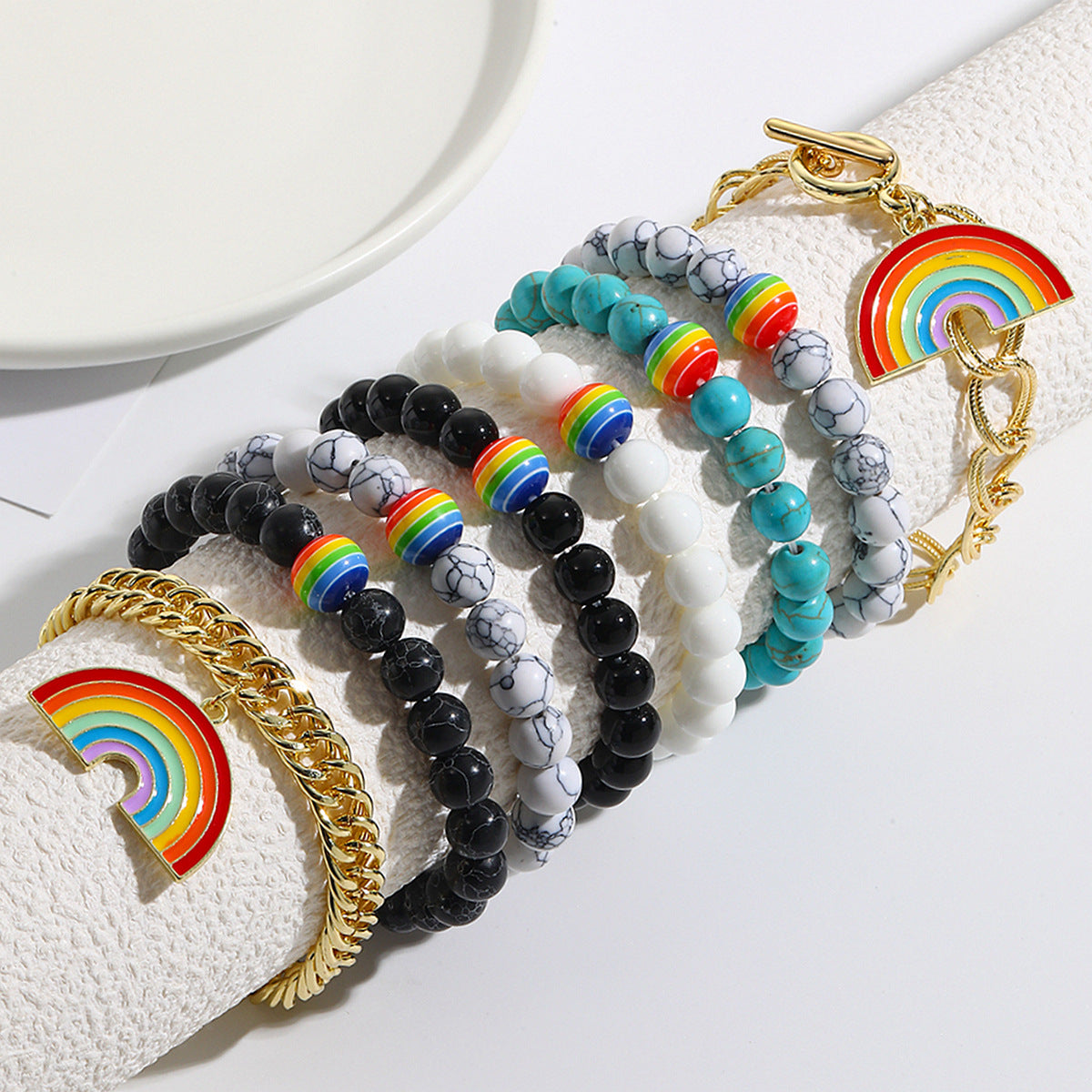 Heart Geometric Zinc Alloy Magnetic Friendship Bracelet for Women