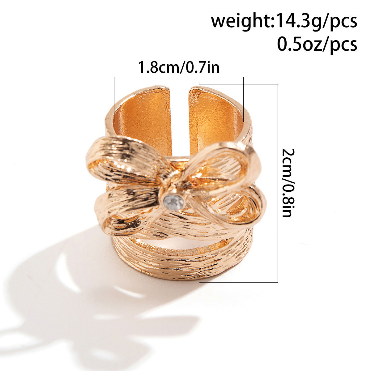 Collana geometrica in lega con fiocco e perle imitate, catena placcata per donna