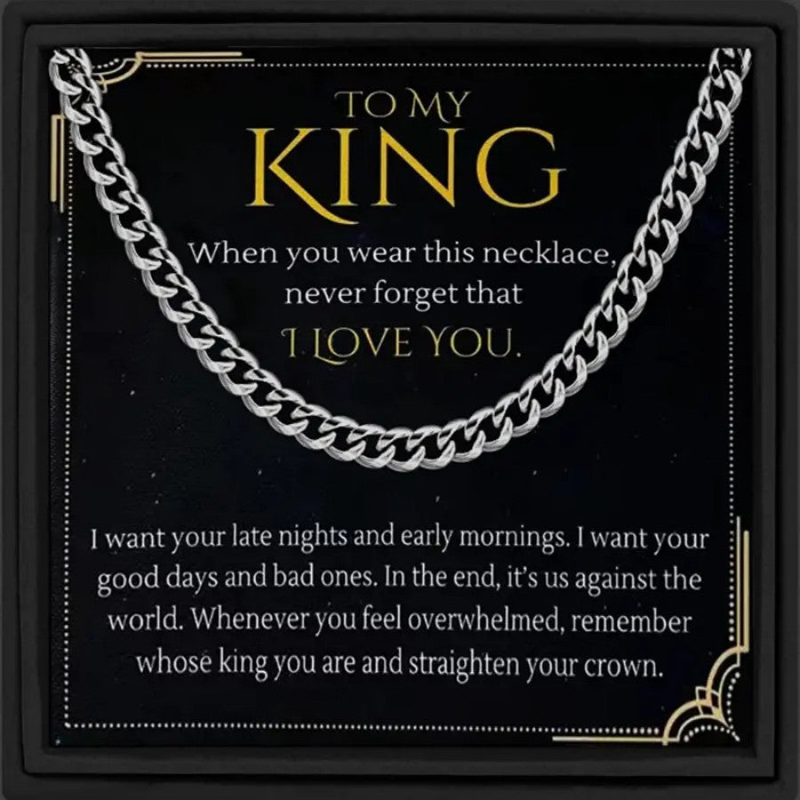 Hip-hop Streetwear U-shaped Plated Iron Cuban Link Chain Necklace for Men