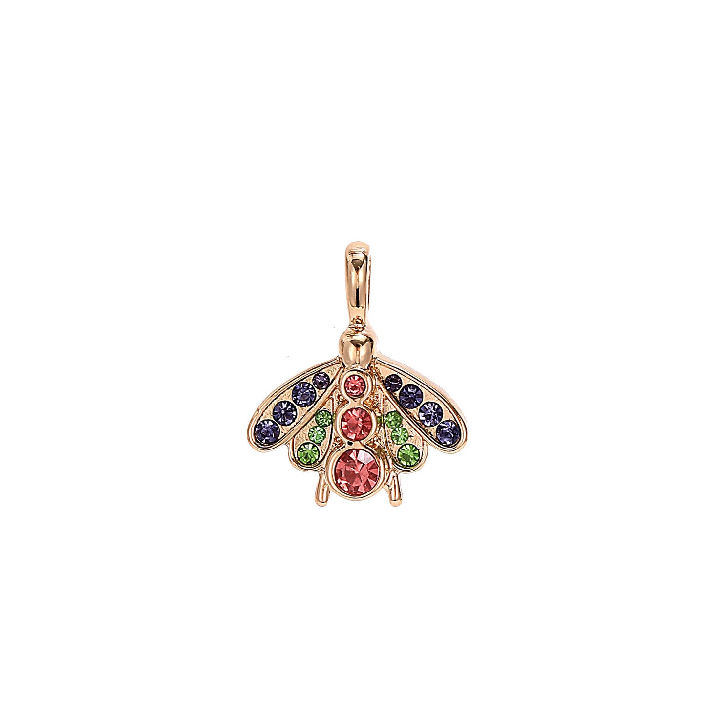 Colorful Cubic Zirconia Watermelon and Elephant Pendant Necklace 18K Gold Plated Alloy Fashion Jewelry for Women