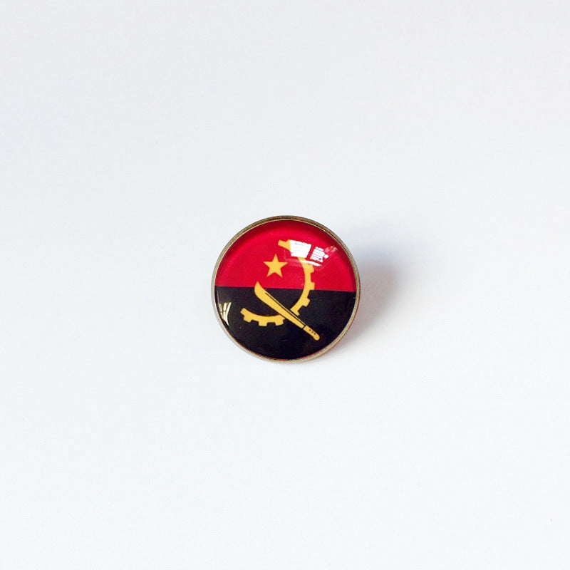 Pin de Solapa de Aleación Esmaltado Personalizado con Diseño de Bandera del Mundo para Hombres y Mujeres