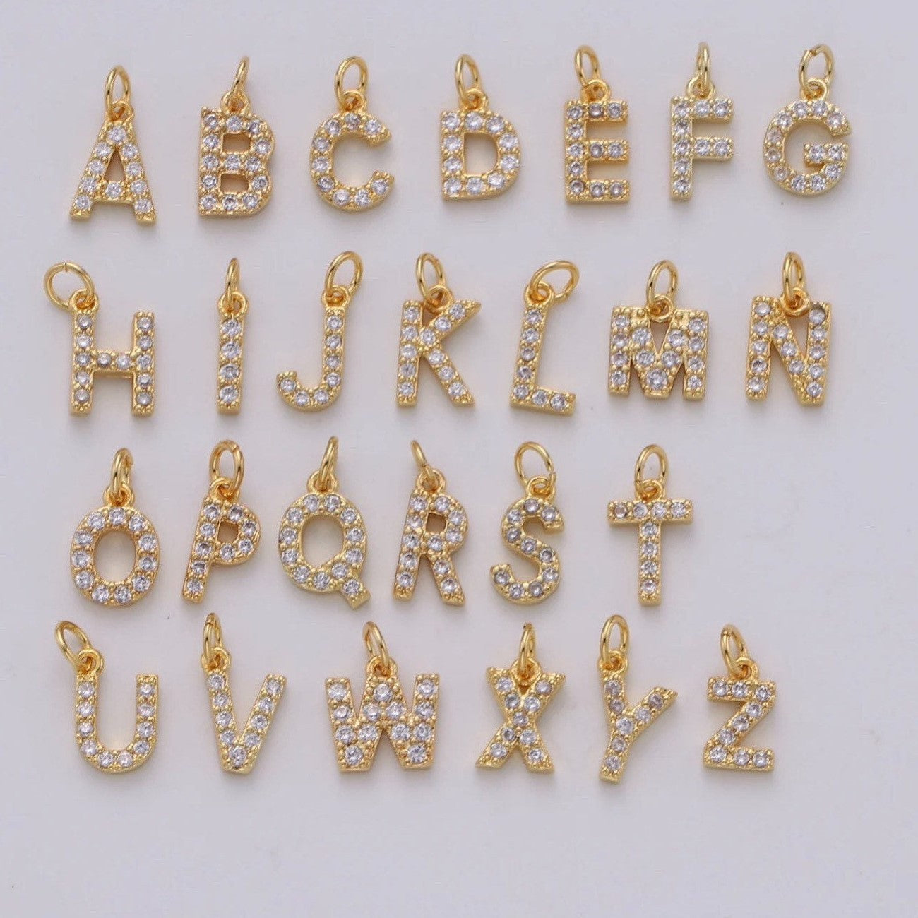 Minimalist Gold Plated Stainless Steel Letter Heart Charm Bar with Rhinestone Inlay on Cuban Link Chain for Women