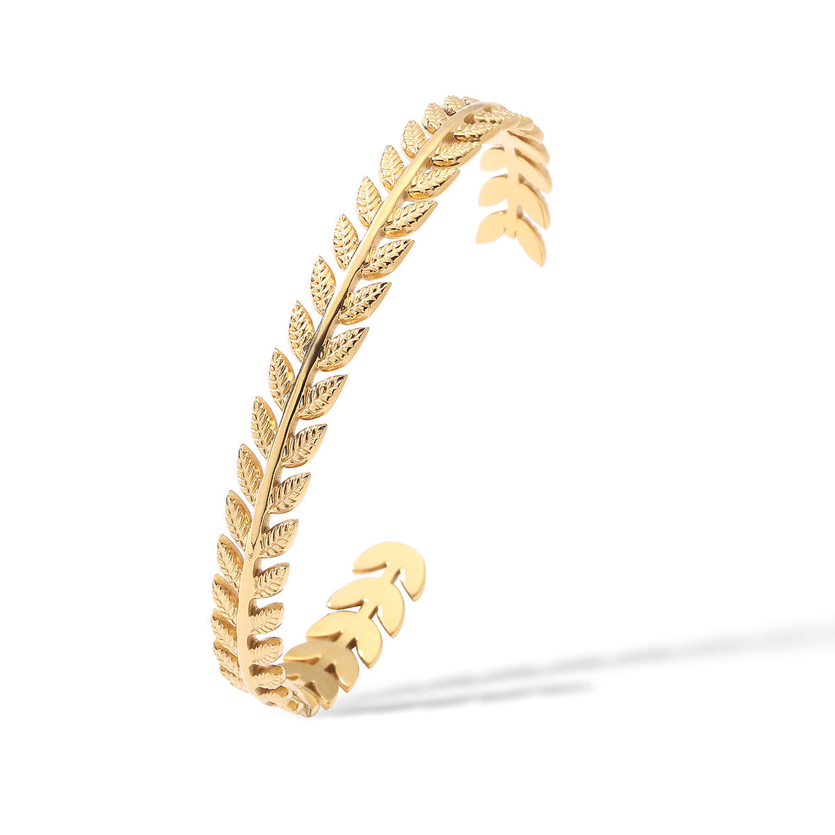 Bracciale Minimalista a C in Acciaio Inossidabile da Donna Placcato Oro 18K, Design Irregolare, Accessorio Moda Lusso Leggero