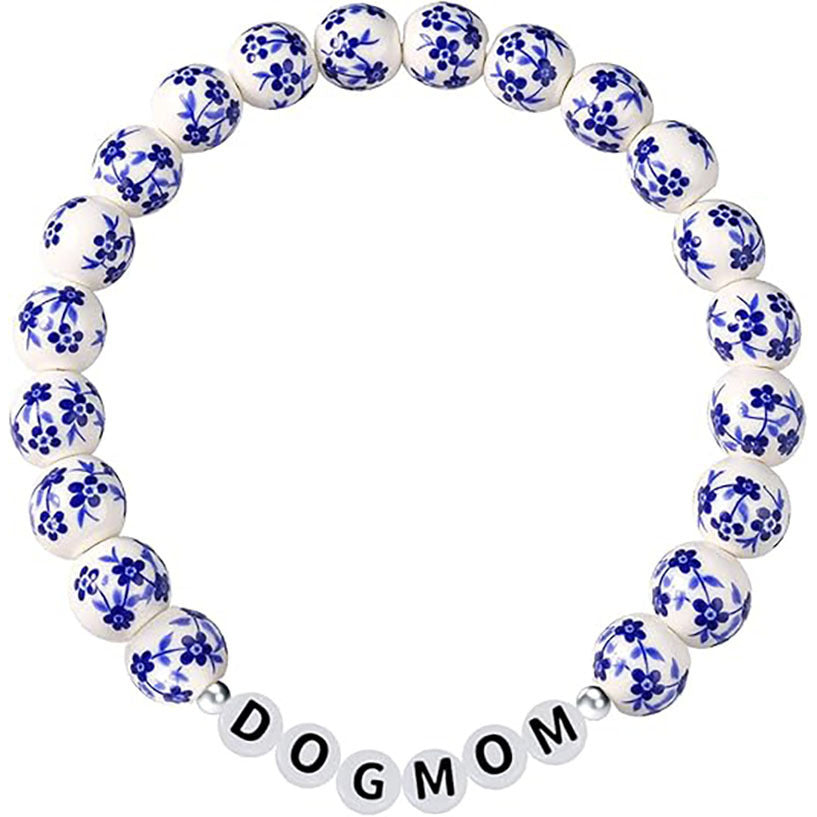 Elegant Ceramic Letter Beaded Bracelet for Women