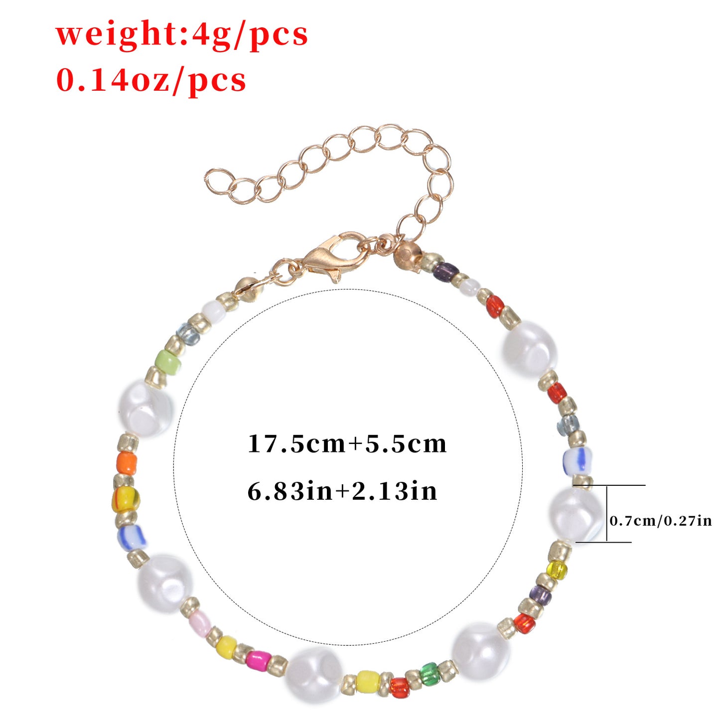 Geometric Beaded Bracelet for Women Hand-Strung Colorful Seed Beads with Artisan Craftsmanship