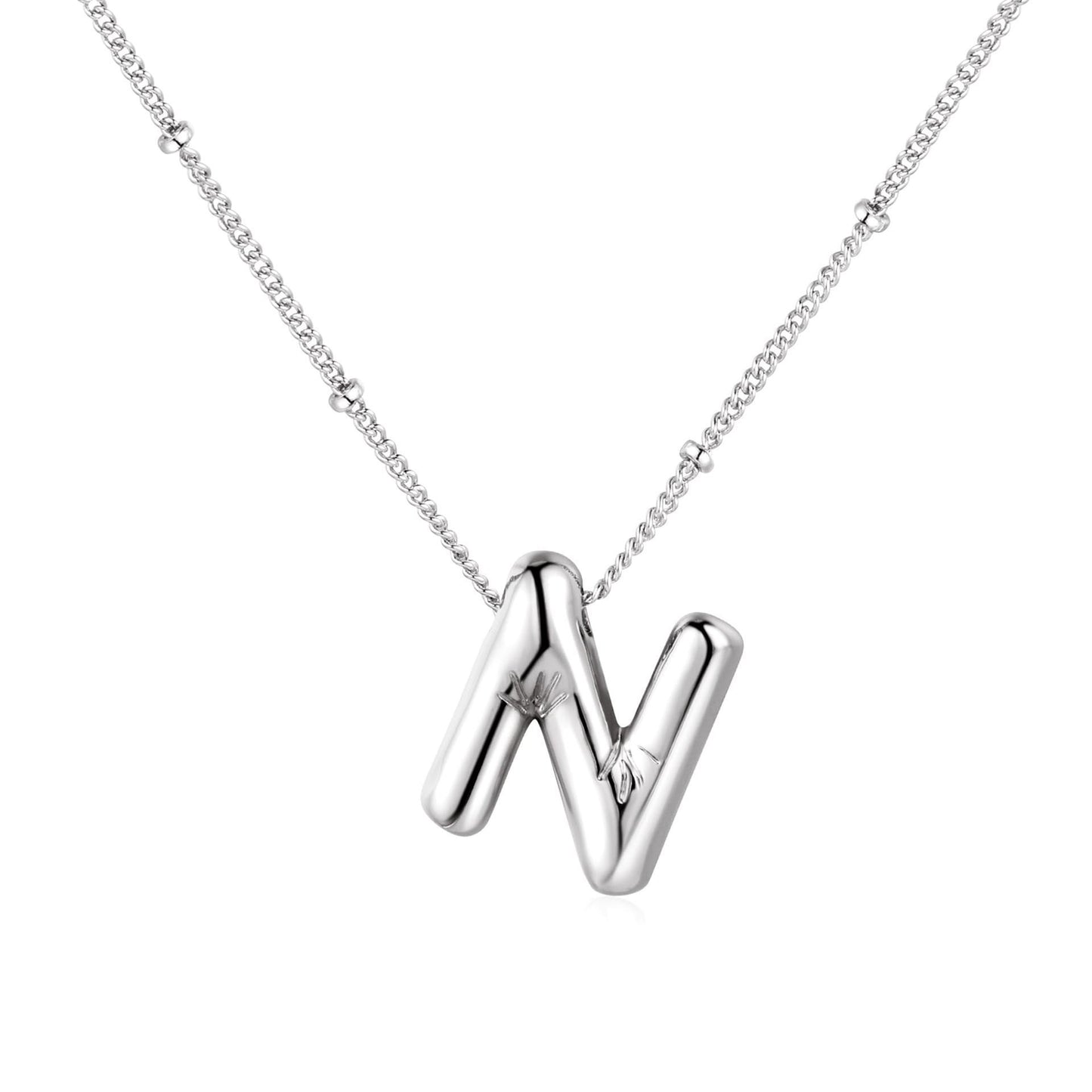 Gold Plated Brass Letter Pendant Necklace for Women