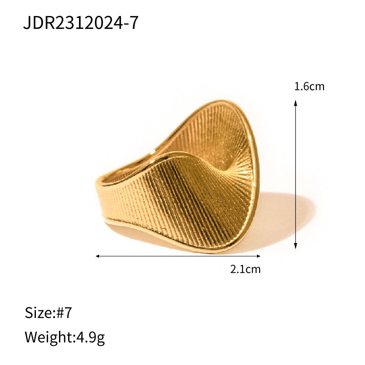 Anillo de Acero de Titanio Geométrico Minimalista con Acento de Perla para Mujer, Bañado en Oro PVD al Vacío, Banda de Acero Inoxidable Hipoalergénico