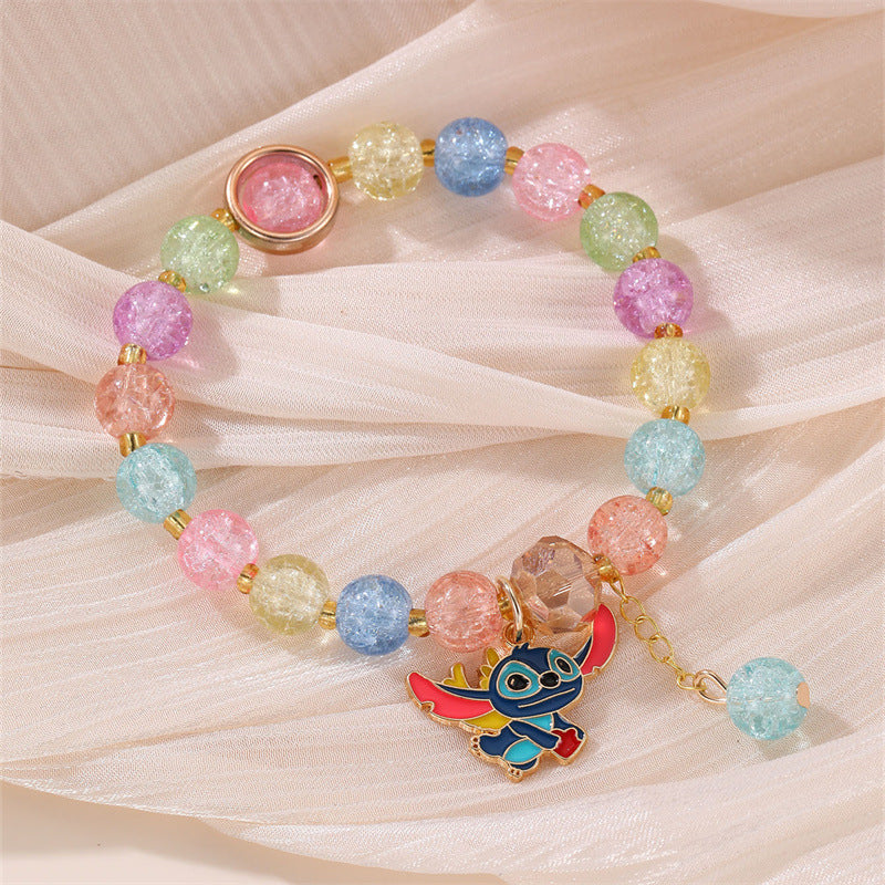 Bonita pulsera infantil para niñas con diseño de estrella hecha de plástico y resina con temática de la Princesa Anna