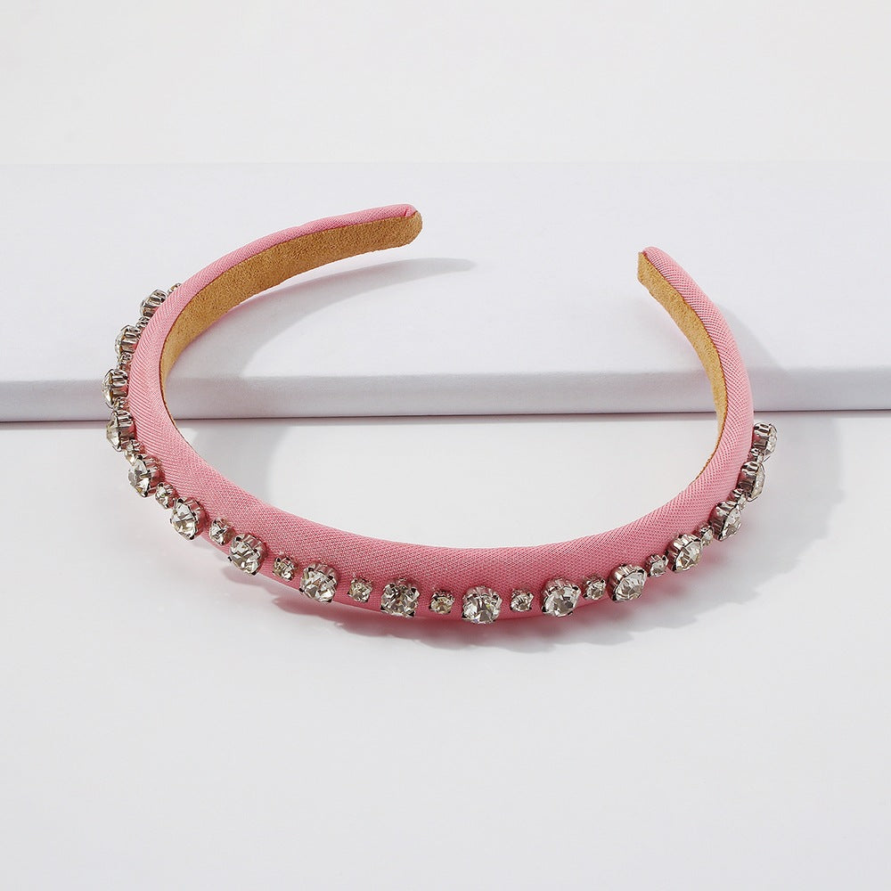Elegant Minimalist Geometric Hairband for Women with Alloy Base and Rhinestone Accents