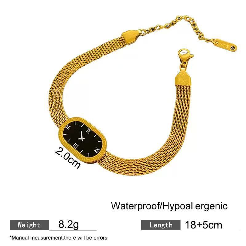 Minimalist Gold Plated Titanium Steel Round Dial Necklace Geometric Line Design