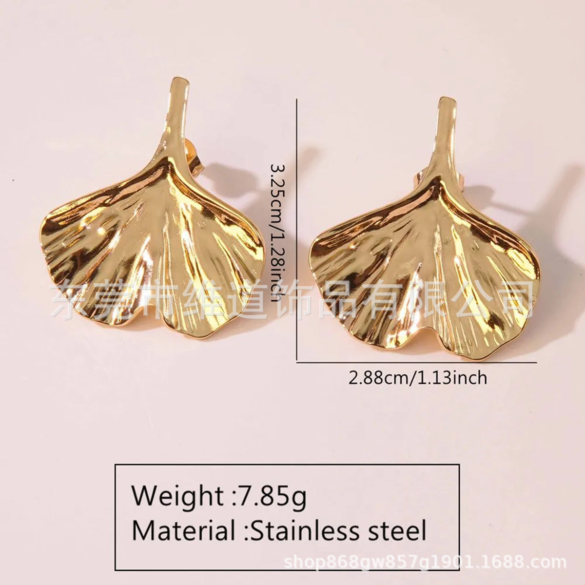 Beach Style Stainless Steel Geometric Starfish Shell Stud Earrings for Women