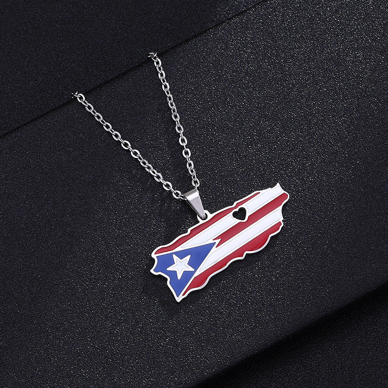 Minimalist Heart-Shaped Enamel Stainless Steel Pendant Necklace with O-Chain for Unisex