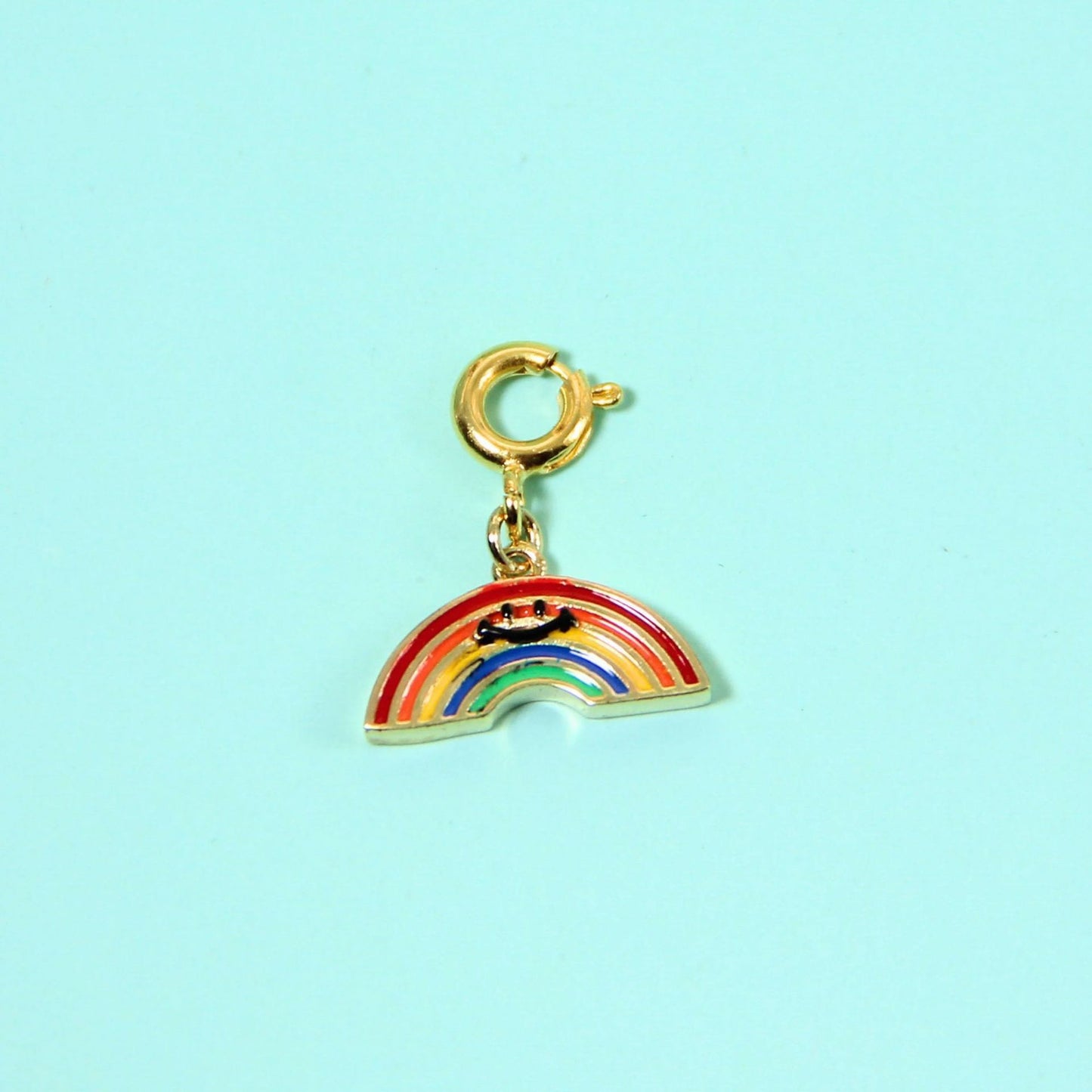 Colorful Rainbow Geometric Star Stainless Steel Drip Oil Plated Pendant