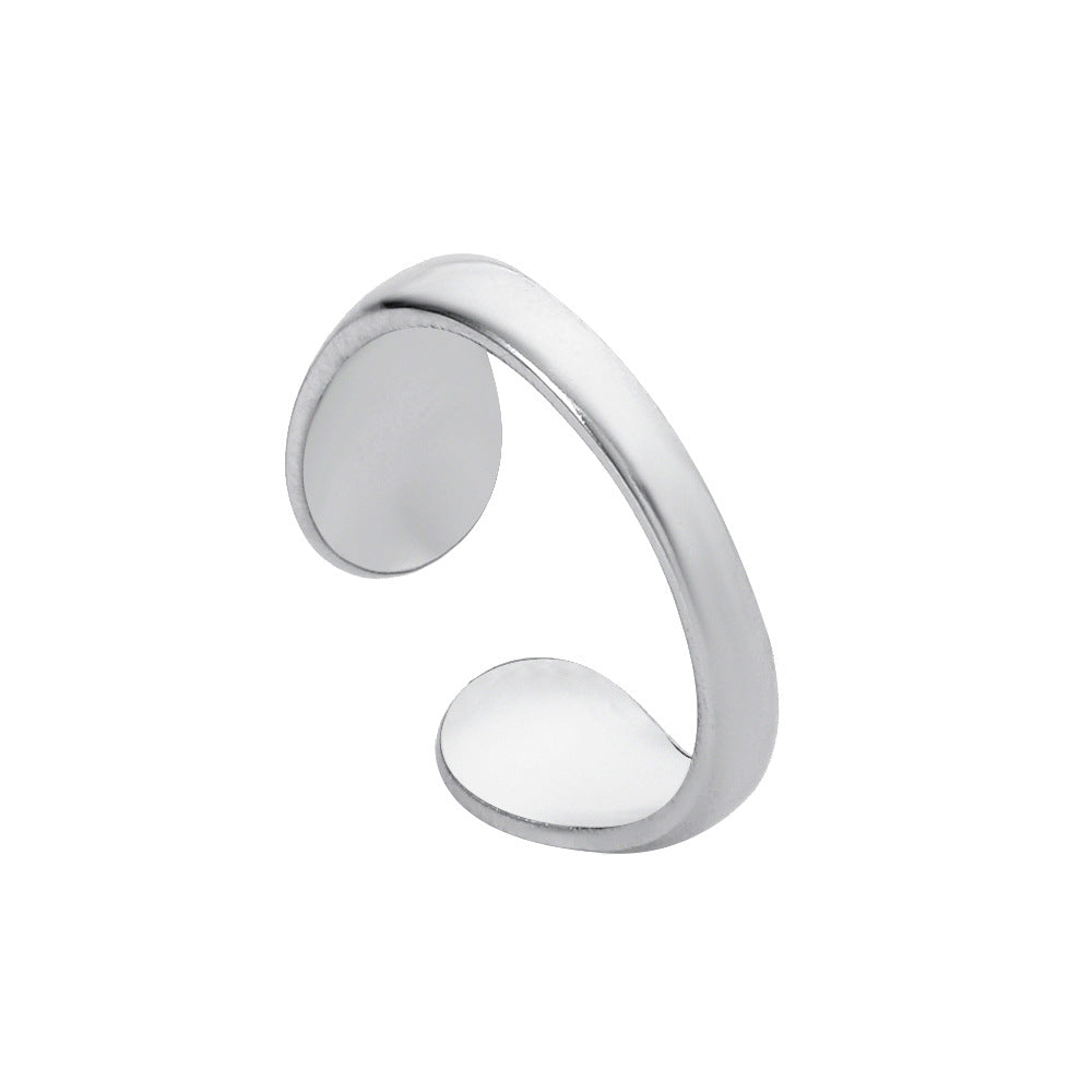 Geometric Plated Stainless Steel Ring Unisex