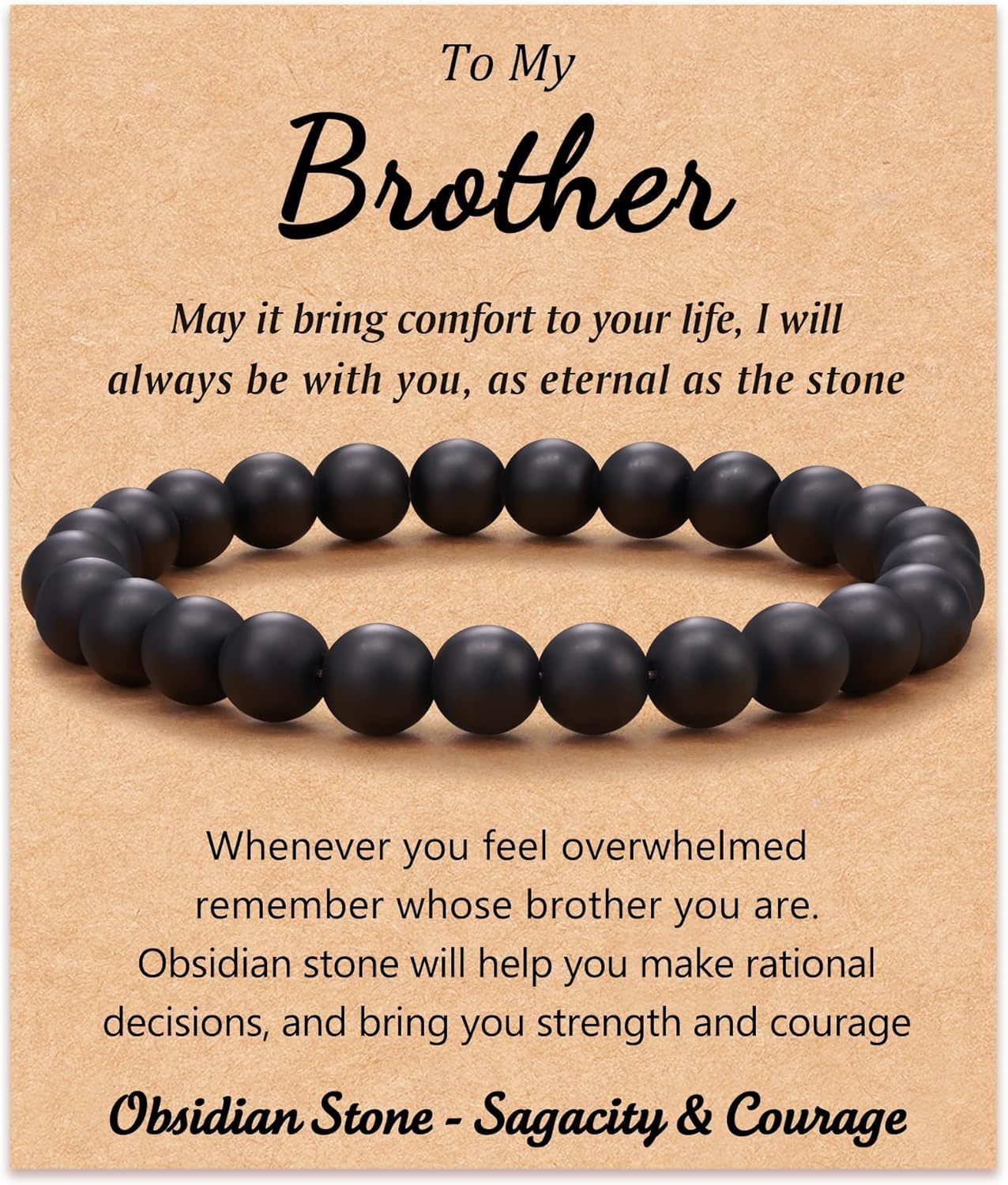 Men's Geometric Round Agate Beaded Bracelet