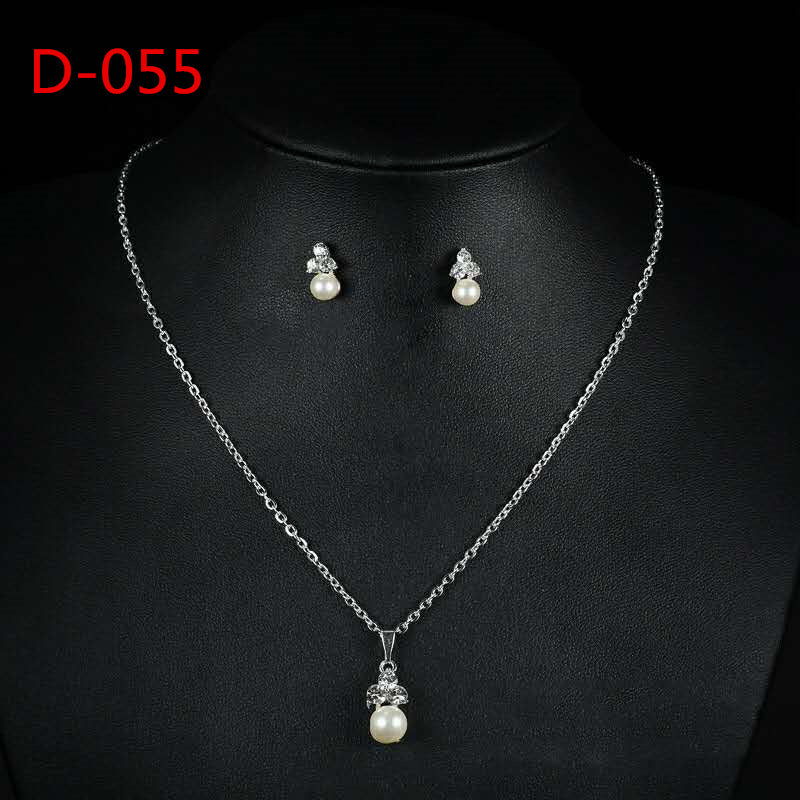 Minimalist Heart Teardrop Bell Pendant Necklace and Earrings Set in Alloy with Plated Finish for Women