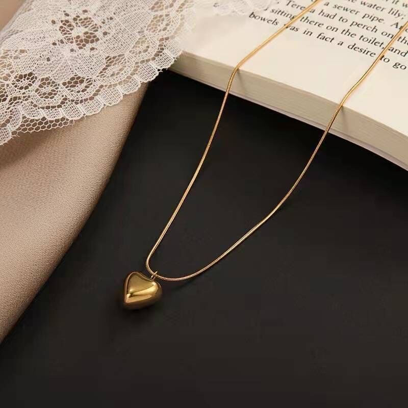 Sweet Heart Titanium Steel Plated Necklace for Women